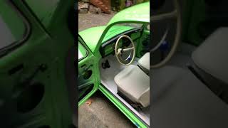 1971 Volkswagen super beetle interior update! VW Bug lime green \u0026 White