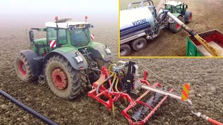 Fendt 939 + ripper Mainardi liquid manure injection | Fendt 930 + Visini / Bossini slurry spreader