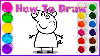 How to draw Peppa pig for kids ? bolalar uchun Peppa pig chizish| kids stories