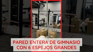 ✅ Instalación sobre pared entera de gimnasio con 6 Espejos grandes y a medida