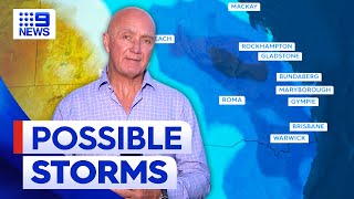 Queensland braces for second wave of torrential rain | 9 News Australia