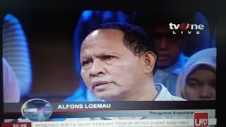 Alfons Loemau dalam wawancara TVOne  \