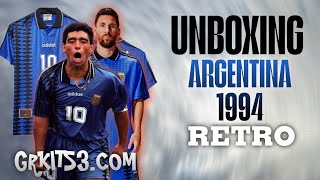 انبوكسينغ UNBOXING 📦 | 👕 قميص Argentina 1994 retro ( المنتخب الارجنتيني )  من موقع Grkits3.com 🔥👀