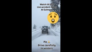 Live accident today at Gulmarg Guys plz drive safely during snowfall #snowfall2021 #kashmir #gulmarg