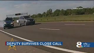 Manatee deputy survives close call during traffic stop, sheriff's office reminds drivers to move ove