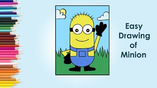 How to draw easy minion | easy drawing of minion | drawing minion for kids