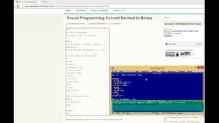 Pascal Programming Convert Decimal to Binary