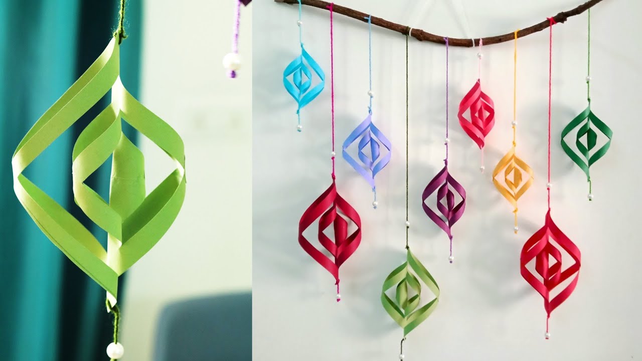 Attractive Paper Wall Hanging | DIY Easy Paper Crafts Tutorial ...