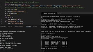 Bank Management System | Python/MySQL | CBSE class 12 BOARDS