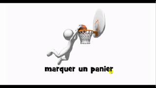 French pronunciation = marquer un panier