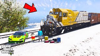 Franklin and Shinchan Start A New Train Journey From Los Santos TO North Yankton IN GTA V