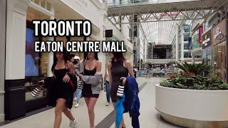 Toronto Saturday Eaton Centre Mall Walking Tour Canada 4k