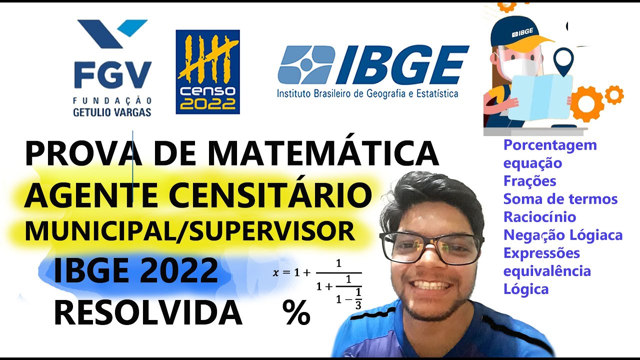 Prova Do IBGE 2022 - FGV - Agente Censitário Municipal-Supervisor ...