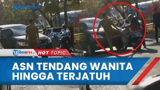 Pria Berseragam ASN di Sinjai Tendang Sepeda Motor yang Dikendarai Wanita hingga Korban Terjatuh