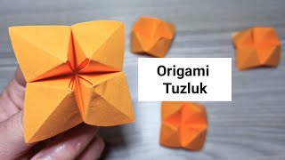 Kağıttan Tuzluk Yapımı - Origami Tuzluk