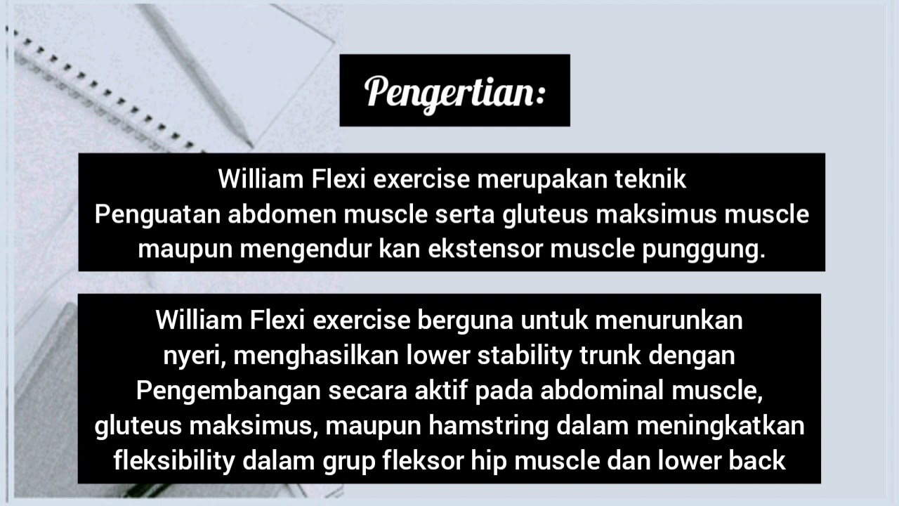 William Flexi Exercise Youtube