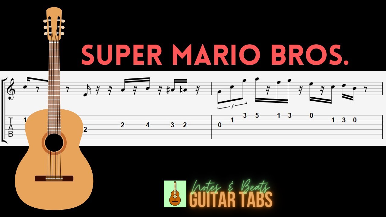 Super Mario Bros. Theme GUITAR TAB - YouTube