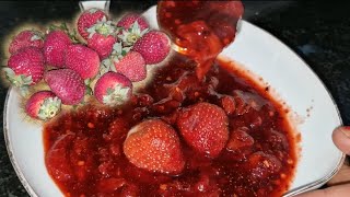 स्ट्रॉबेरी की खट्टी मीठी चटनी | SWEET \u0026 SPICY STRAWBERRY CHUTNEY | STRAWBERRY RELISH |