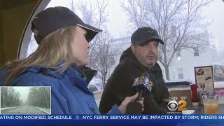 Snow's Started To Fall In Madison, New Jersey