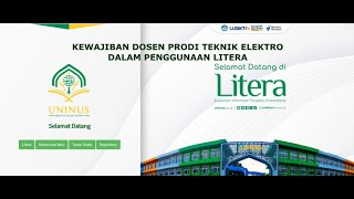 KEWAJIBAN DOSEN PRODI TEKNIK ELKTRO DALAM PENGGUNAAN LITERA 2024