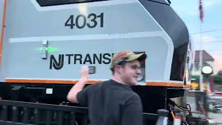 Railfanning Ramsey NJ. NJ Transit \u0026 Norfolk southern train (with Norfolk Southern 8114)