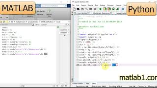Python to MATLAB convert example (code2 )