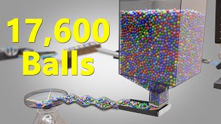 17,600 Colorful Balls Marble Run Loop animation V09