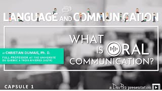 Capsule 1 - What is Oral communication?