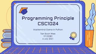 CSC1024 Mastermind Game in Python