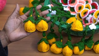 मिनटो में बनाये नींबू तोरन🍋#Lemon toran design #knitting #crochet #creativesarita