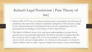 LLB JURISPRUDENCE-   LEGAL POSITIVSM ( 3)- KELSEN'S PURE THEORY OF LAW