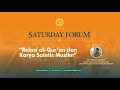 Relasi al Qur'an dan Karya Saintis Muslim -  Dr.  Wido Supraha