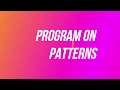 JAVA PROGRAMS ON PATTERN !!(Blue j)