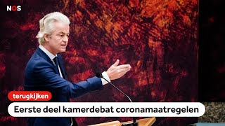 TERUGKIJKEN: Eerste deel kamerdebat over coronamaatregelen