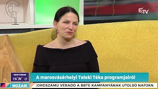 A marosvásárhelyi Teleki Téka programjairól a Mozaikban