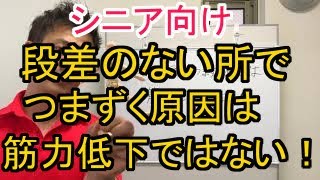 段差のない所でつまずく原因は筋力低下ではない！