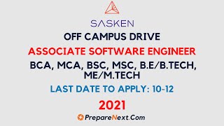 Sasken Off Campus Drive 2021 | Associate Software Engineer | IT Job | Engineering Job