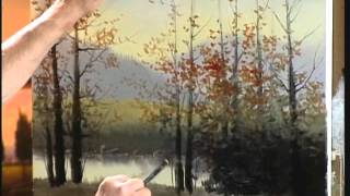 Jerry Yarnell teaches the comma stroke for leafing autumn trees (oil)