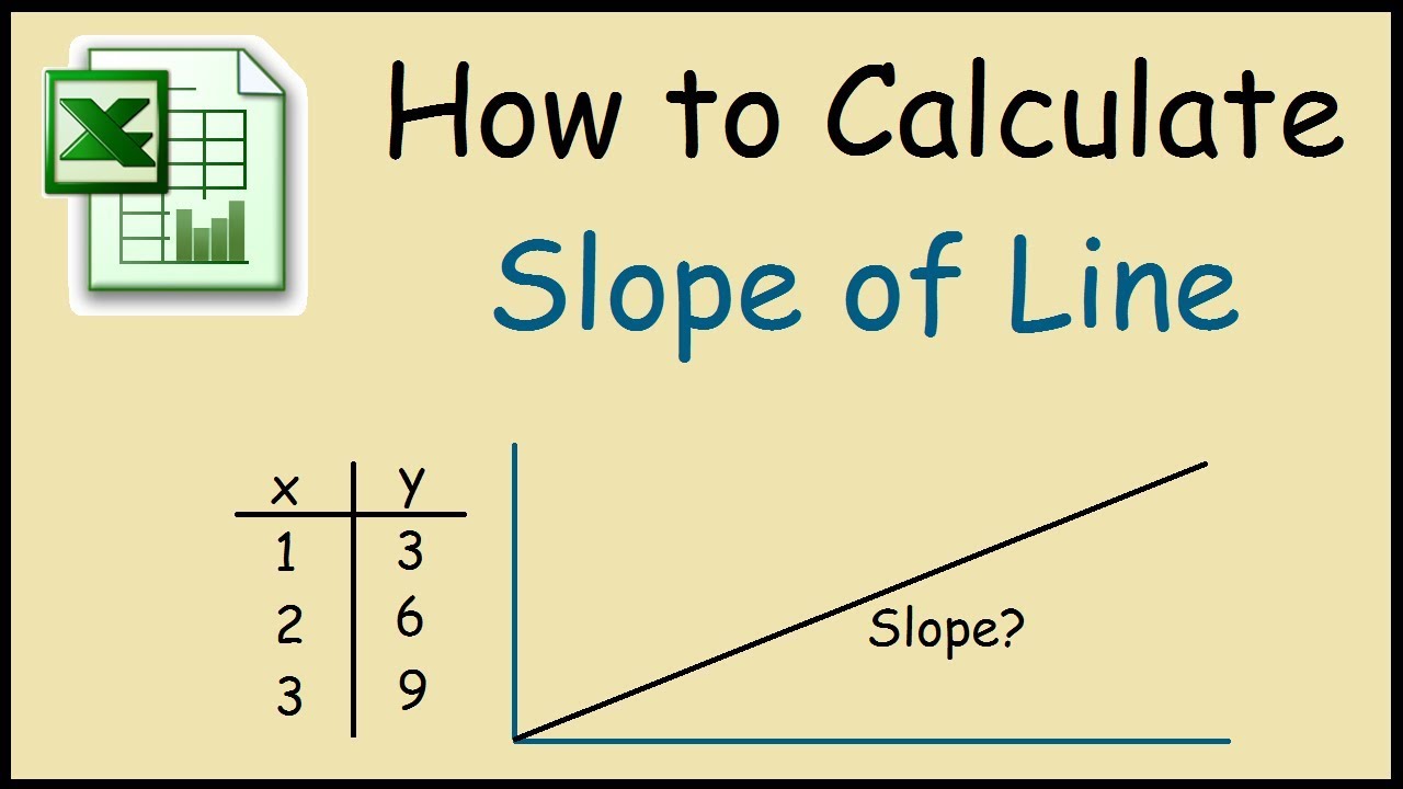 How To Calculate The Slope Of Line In Excel - YouTube