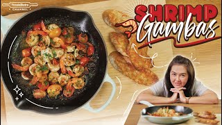 Shrimp Gambas - กุ้งผัดกระเทียมสไตล์สเปน | YossieBistro [ENG SUB]