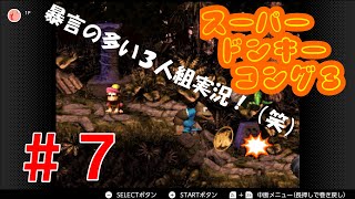 ＃７【スーパードンキーコング３】アラサー3人組による罵り合いゲーム実況　”ステージ7　カオスのかくれが”