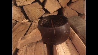 Making a coconut cup / kuksa