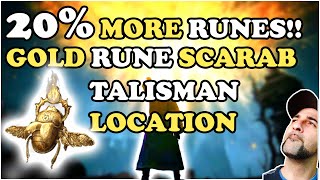 Elden Ring Farm 20% More Runes! How To Get The Gold Scarab Talisman