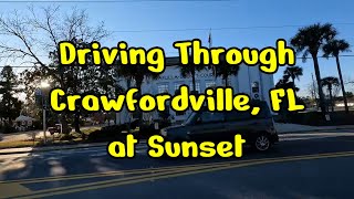 Driving Through Crawfordville, FL at Sunset