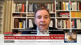 Generalul Ben Hodges, fostul comandant al trupelor SUA în Europa, interviu pentru TVR INFO