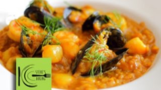 Creamy Saffron Seafood Risotto recipe