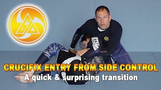 Crucifix from Side Control - A quick and surprising transition