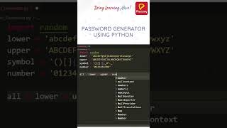 Password Generator Using Python | Python | Practically