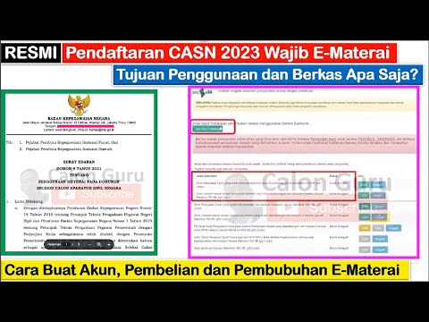 Pendaftaran CASN 2023 Wajib E-Materai? Berikut Cara Membeli E-Materai ...