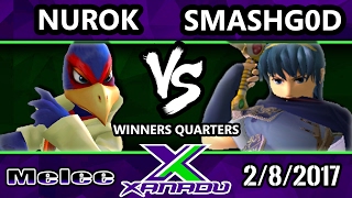 S@X 188 - Nurok (Falco) Vs. SmashG0D (Marth) - SSBM Winners Quarters - Smash Melee